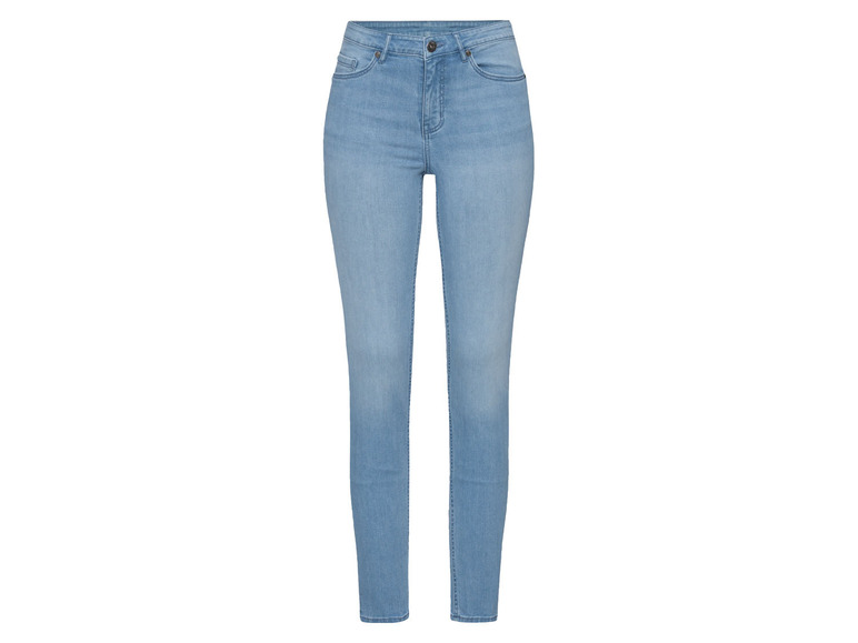Lichtblauwe skinny jeans voor dames.