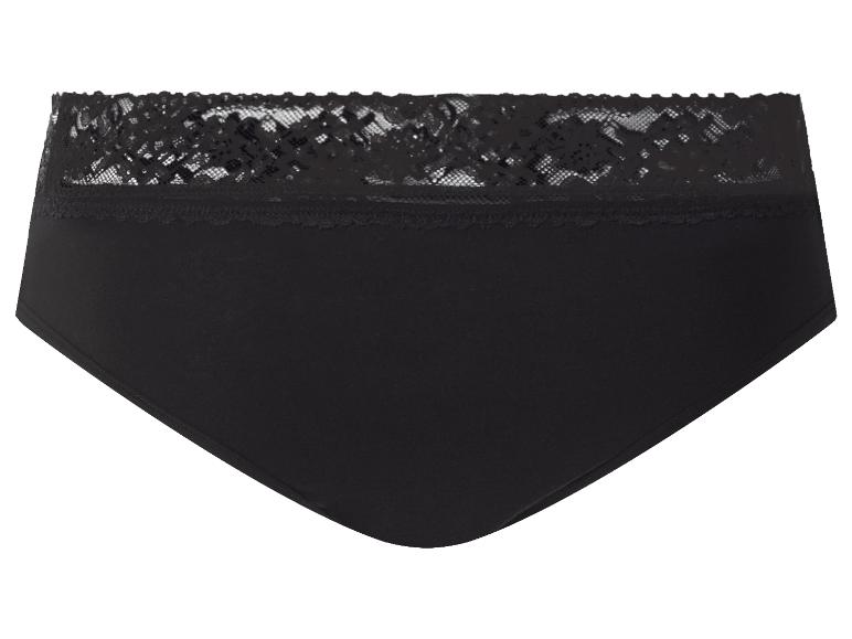Zwarte dames slip met kanten details aan de taille.