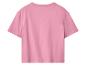 T-shirt rose uni à manches courtes, vue de dos
