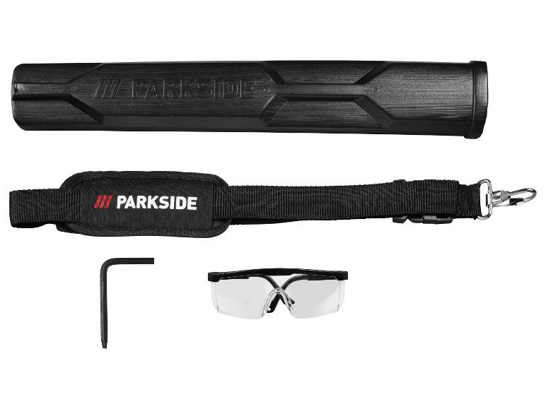 Étui, bandoulière et lunettes de sécurité Parkside.