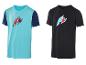 Twee F2 shirts, één turquoise en één zwart.