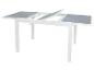 Witte uittrekbare tafel met grijs blad