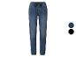 Pantalon jogger en jean bleu avec cordon de serrage à la taille
