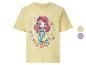 T-shirt jaune à manches courtes avec imprimé sirène et le texte « Mermaids are real ».