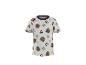 Kinder T-shirt met berenkoppen, voetballen en letterprint.