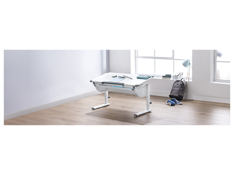 Ga naar volledige schermweergave: LIVARNO home Bureau voor kinderen, 110 x 53,5-83 x 59,5 cm - afbeelding 2