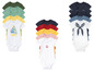 Baby rompertjes met maritieme prints en effen kleuren.