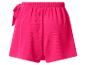 Fuchsia dames short met elastische tailleband en decoratieve strik.