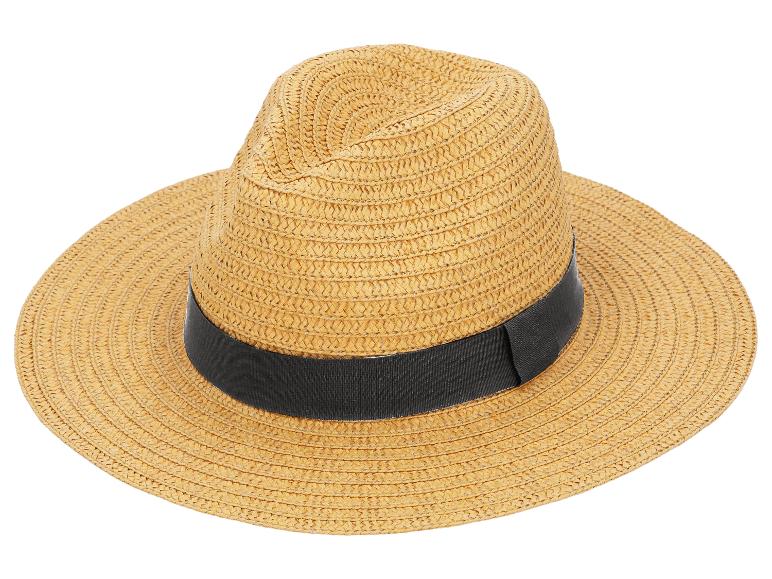 Chapeau de paille avec ruban noir