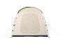 Beige kampeertent met olijfkleurig frame.