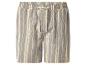 Short homme rayé gris et blanc avec cordon de serrage