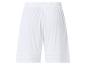 Short de sport blanc avec taille élastique et logo discret.