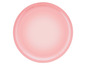 Een roze bord.