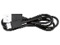 Een zwarte USB-C-oplaadkabel.