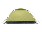 Une tente verte pour le camping.