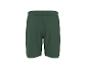 Short de sport vert foncé avec une bordure blanche en bas.