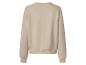 Beige basic sweatshirt met raglanmouwen, achteraanzicht.
