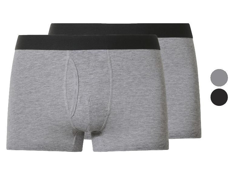Boxers gris pour hommes avec ceinture noire, lot de deux.