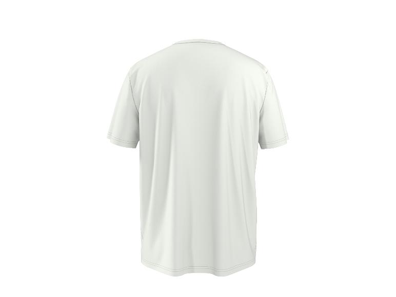 Vue arrière d'un t-shirt blanc uni à manches courtes