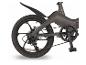 Roue arrière et transmission d'un vélo électrique pliant gris avec dérailleur Shimano.