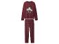 Pyjama deux pièces bordeaux pour femme avec imprimé Minnie Mouse et nœuds.
