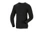 Zwart heren T-shirt met lange mouwen en ronde hals