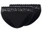 Deux culottes noires avec de la dentelle à la taille