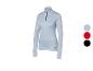 Lichtblauw sportshirt met korte rits en kleuropties.