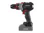 Perceuse sans fil Parkside Performance, noire et rouge, avec batterie X 20V Team.