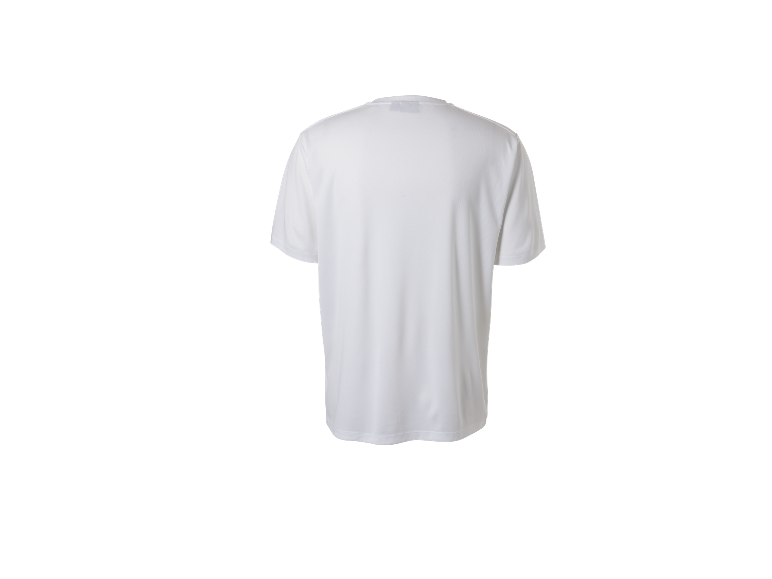 Wit t-shirt met korte mouwen, achterkant.