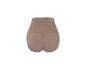 Culotte gainante taille haute beige avec détails côtelés.