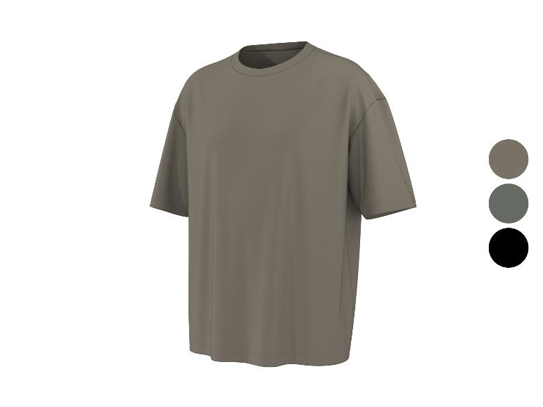 T-shirt gris ample à manches courtes, disponible en trois couleurs.
