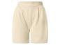 Shorts beige taille haute avec plis sur le devant