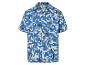 Lidl shirt met blauw pixelpatroon, korte mouwen.