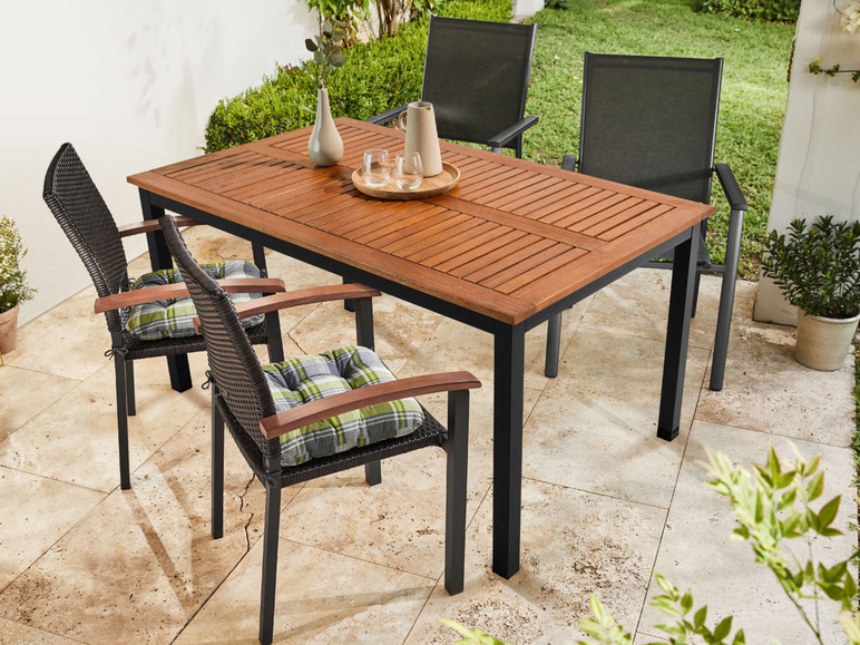 Aller en mode plein écran LIVARNO home Table de jardin en aluminium »Valencia«, plateau en bois - Photo 4