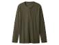 Donkergroen Henley-shirt met lange mouwen en knopen