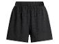 Shorts plissés noirs avec taille élastique.