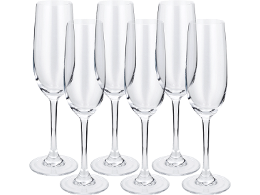 SILVERCREST® Flûtes à champagne, 6 pièces