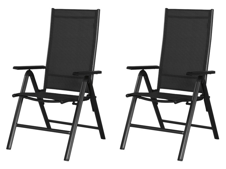 Aller en mode plein écran Chaises de jardin en aluminium set de 2 LIVARNO home Houston - Photo 1