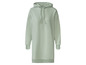 Een lichtgroene hoodie met capuchon.