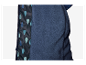 Veste zippée doublée en polaire, motif gouttes de pluie.