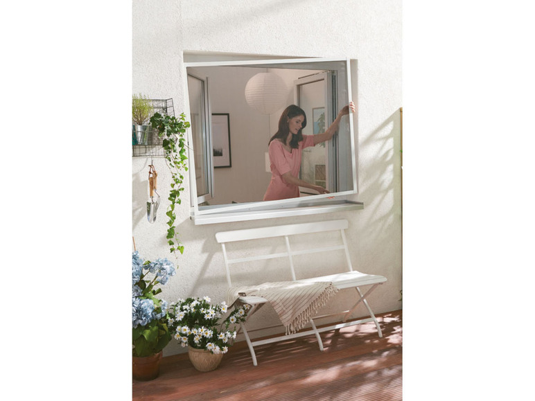 Aller en mode plein écran LIVARNO HOME Moustiquaire pour fenêtre en aluminium, 100 x 120 cm - Photo 2