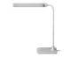 Witte LED-bureaulamp met flexibele arm en rechthoekige voet