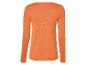 Pull orange à manches longues, vue arrière.