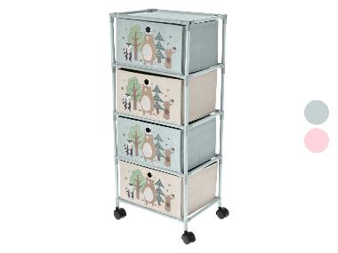 LUPILU® Étagère à roulettes pour enfants, 35 x 26 x 82,5 cm