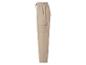 Pantalon cargo beige avec cordon de serrage.