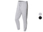 Grijze joggingbroek met zwarte Kappa-strepen.