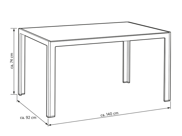 Ga naar volledige schermweergave: LIVARNO home Aluminium tuintafel »Houston«, omkeerbaar tafelblad - afbeelding 9