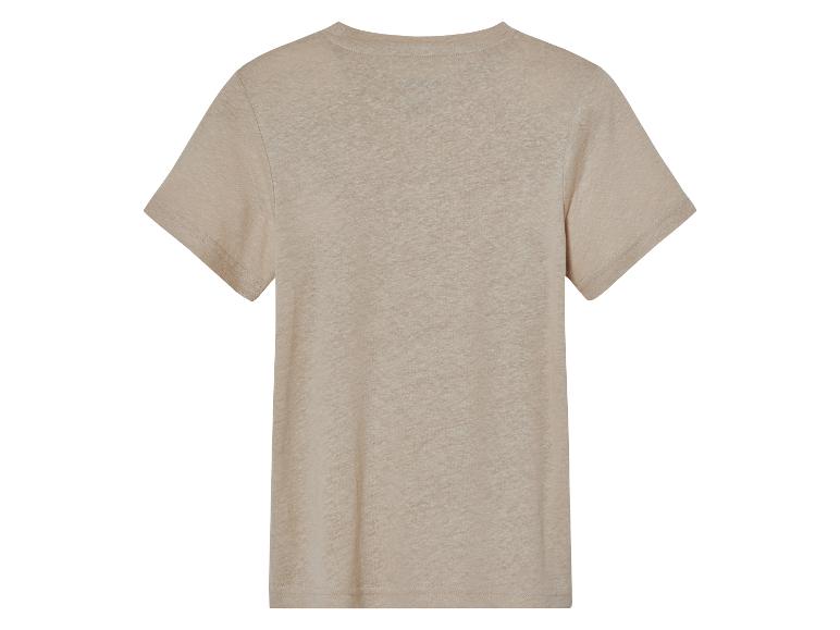T-shirt beige en lin, vue arrière.