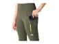 Legging de sport femme kaki avec poche téléphone et fermeture éclair.